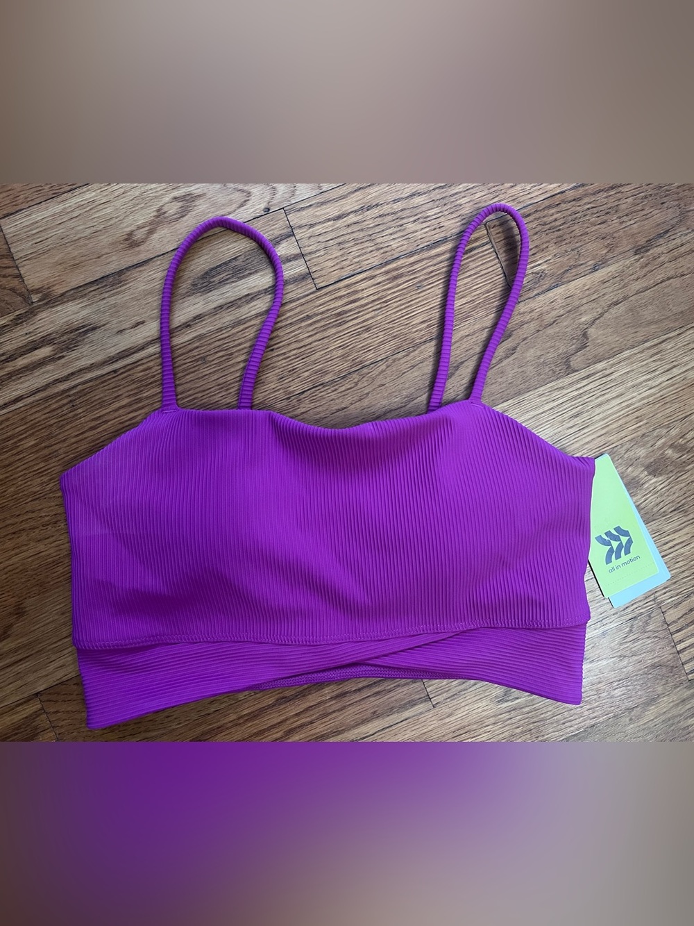All In Motion Target Ribbed Purple Sports Bra